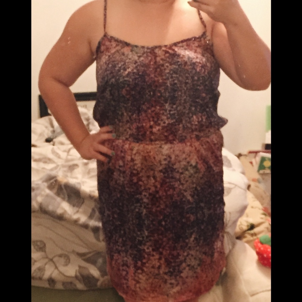 Aqua multicolor cocktail dress