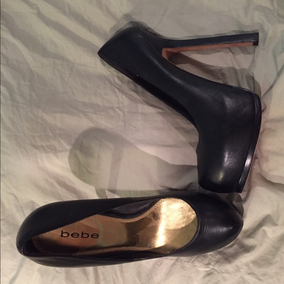 Bebe "Liza" Leather Stiletto Pumps Heels