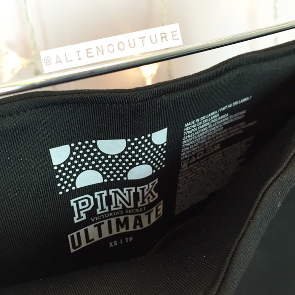 VS Pink Mesh Ultimate Yoga Leggings - Picture 3 of 4