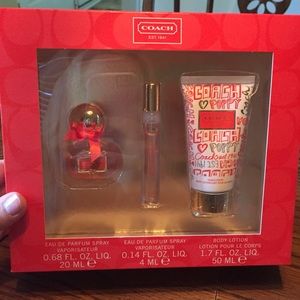 Coach poppy perfume set