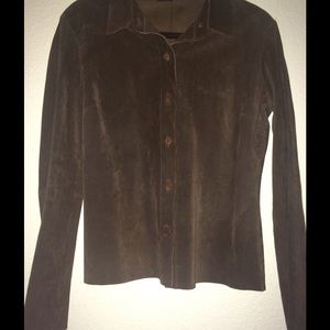 Leather Shirt Jacket