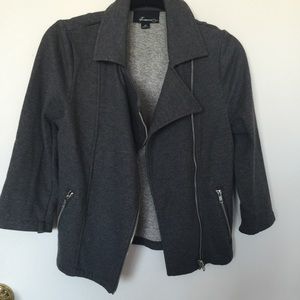 Forever21 Sweater Moto-Style Jacket