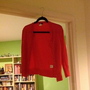 Vintage J.Crew Red-Orange Cardigan Size Small