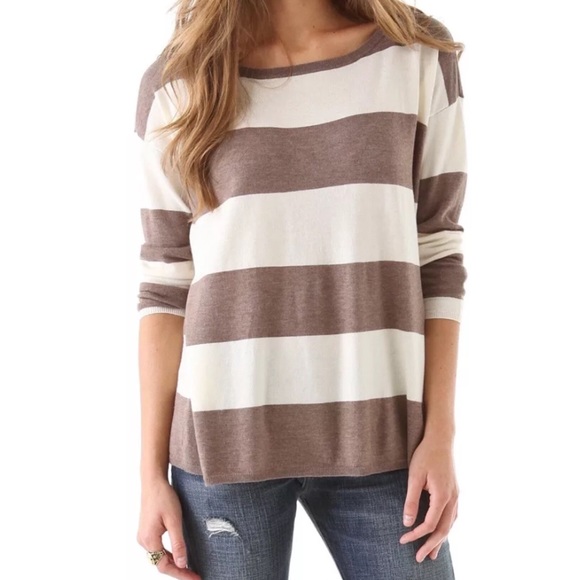 Joie Sweaters - Joie sz S Zed Striped Boatneck Pullover Sweater