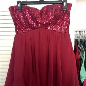 Burgundy Homecoming Dress