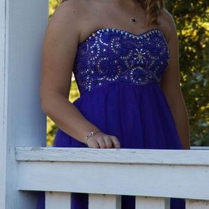 Purple short Homecoming dress