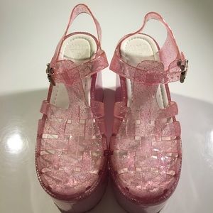 UNIF Shoes - UNIF GLITTER JELLY PLATFORM BUCKLE SANDAL UNIF Shoes - UNIF GLITTER JELLY PLATFORM BUCKLE SANDAL