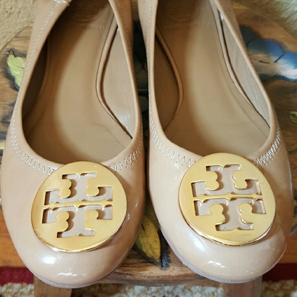 Tory Burch Shoes - Tory Burch Reva Nude Flat