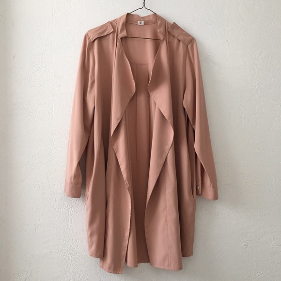 Dusty Rose Cascade Trench Jacket Coat