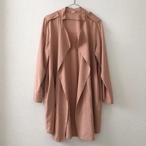 Dusty Rose Cascade Trench Jacket Coat