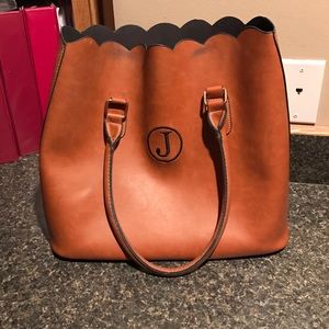 "J" initial tote