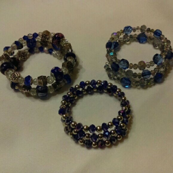 Handmade Memory Wire Bracelets - Picture 2 of 4