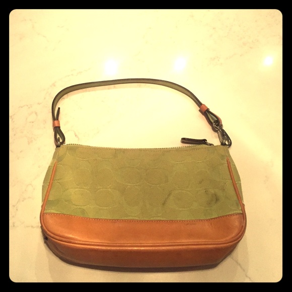 Coach small lime green purse