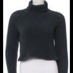 T by Alexander Wang Crop Turtleneck Sweater