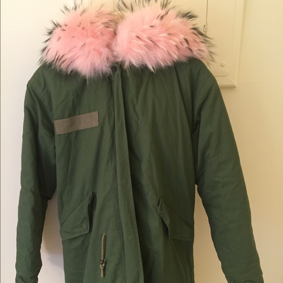 Mr&mrs style raccoon fur parka