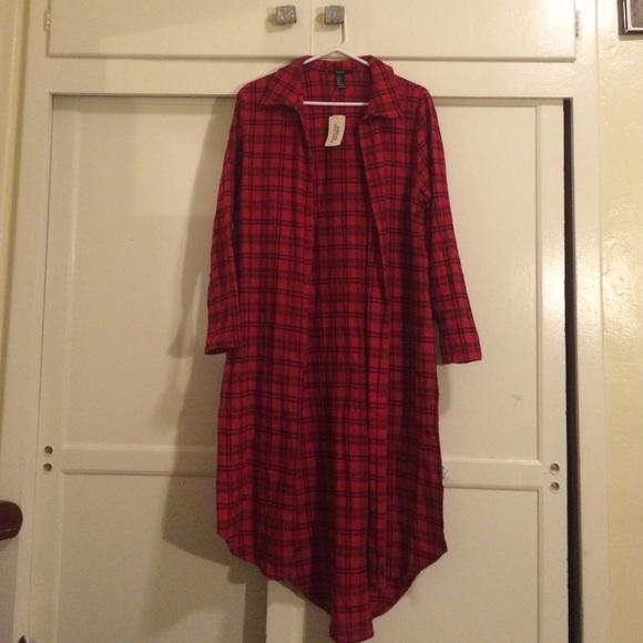 Plaid H&M long sleeved cardigan. NWT