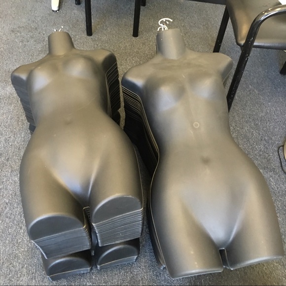 Black hanging mannequins