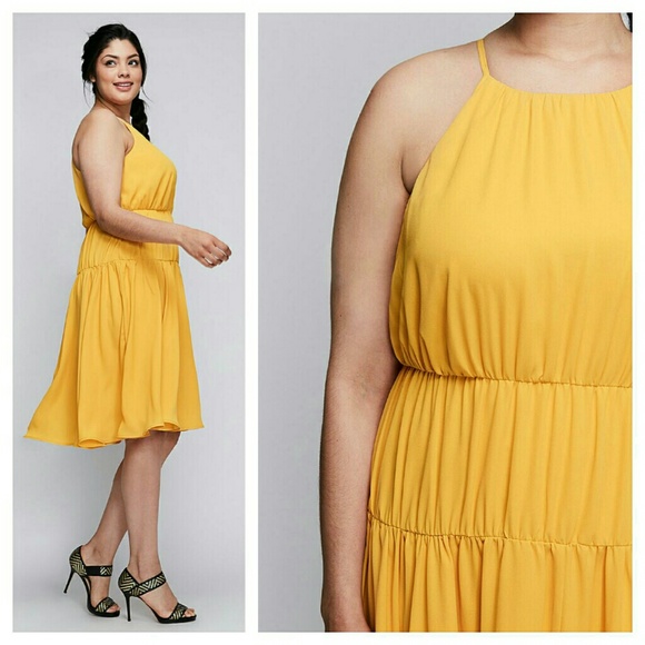 6TH & LANE FLARE DRESS goldstone party 1x 2x 3x - Picture 2 of 5