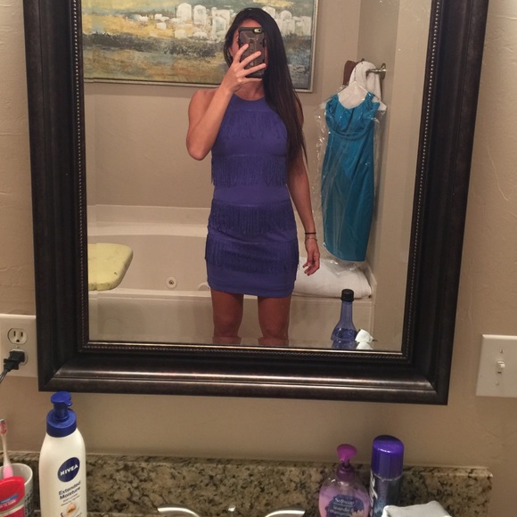 Purple flapper girl dress