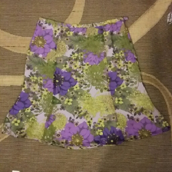PreLoved Lime green and purple skirt