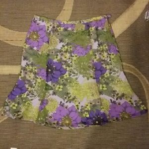 PreLoved Lime green and purple skirt