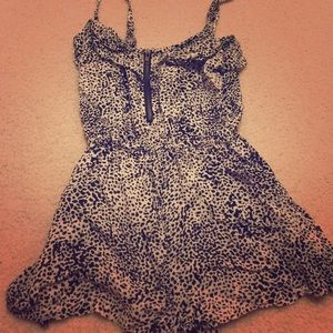 Black and white leopard print jumper/ romper