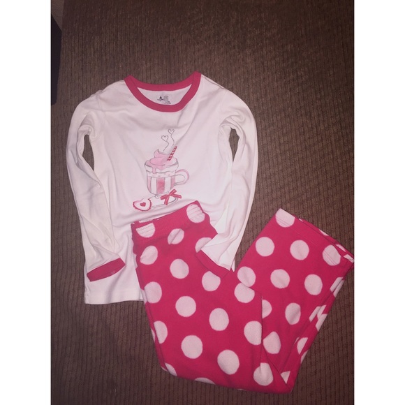 White & Hot Pink Pajamas