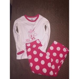 White & Hot Pink Pajamas