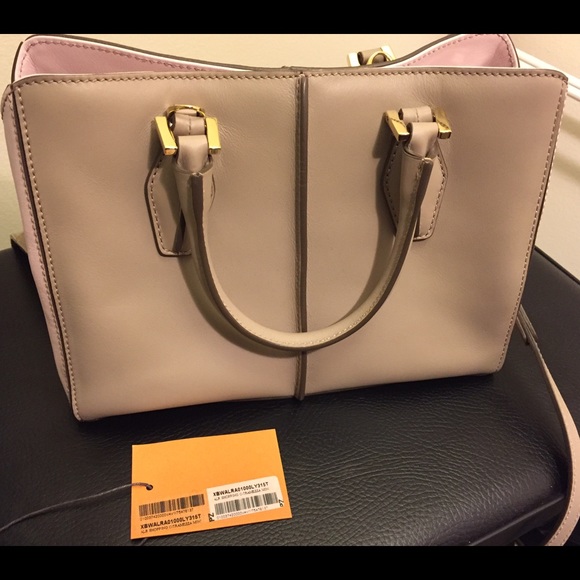 Tods Beige/Lavender Leather Convertible Mini Tote