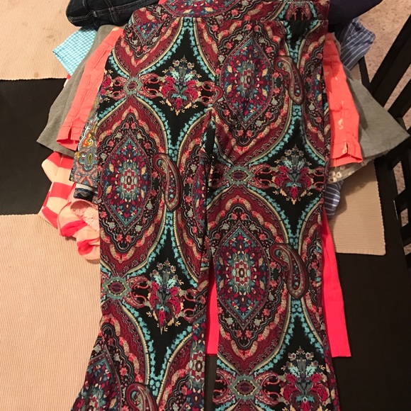 Bell bottom paisley pants