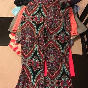 Bell bottom paisley pants
