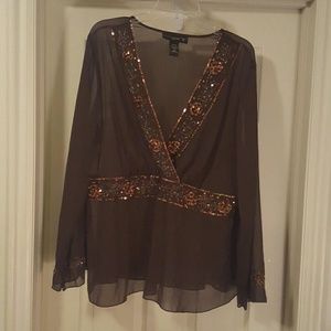 Sheer Brown blouse