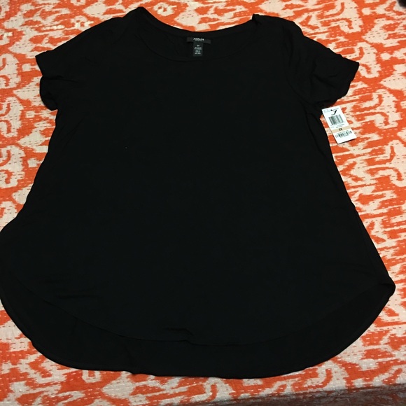 NWT Alfani Plus Size Short-Sleeve Scoop-Neck Top