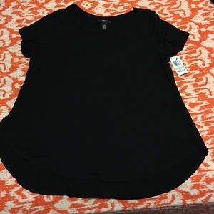 NWT Alfani Plus Size Short-Sleeve Scoop-Neck Top