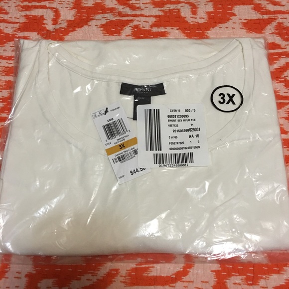 NWT Alfani Plus Size Short-Sleeve Scoop-Neck Top