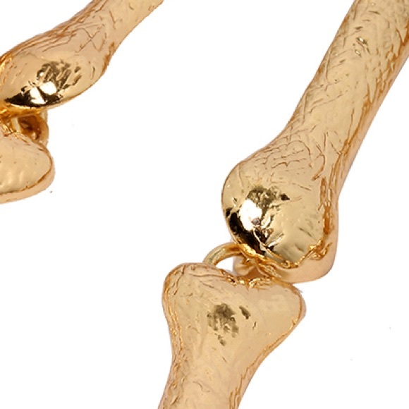 ❗️SALE❗️Gold Skeleton Hand Chain Bracelet Rings - Picture 3 of 4