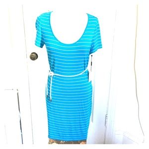 NWT Calvin Klein Nautical Striped Dress