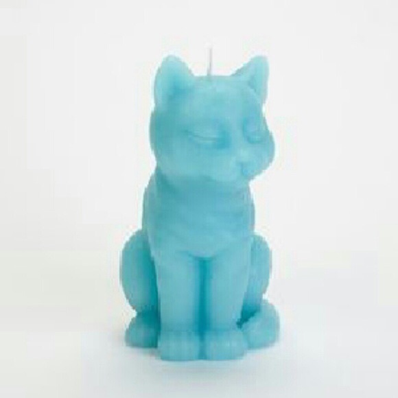 Plum and Bow Cat Animal Candle - Picture 2 of 2