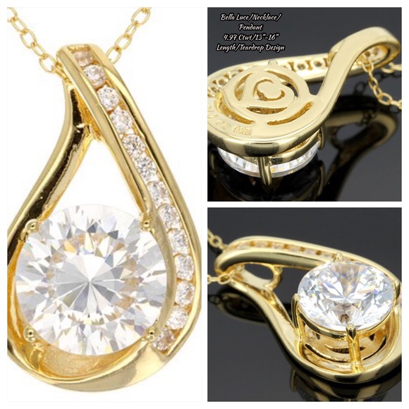 Bella Luce ® Eterno ™ Dillenium Cut 9.39ctw 18k Yellow Gold  💍Bella Luce/Dillenium Cut/4.97ctw/Eterno/Pendant