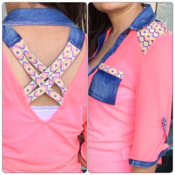 Lucy Pink Jean Blue Top - Picture 4 of 4