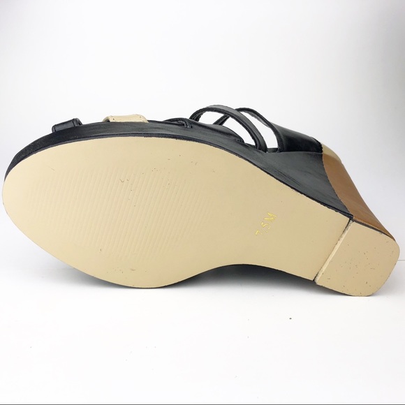 BabyPhat JUNO Black Tan Wedge Heel Strapy Sandal - Picture 5 of 8