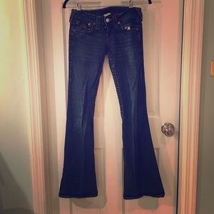 True Religion jeans size 25, orange stitching!