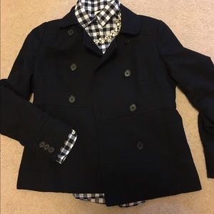 JCREW NAVY JACKET In QUILTED COTTON (LINED)