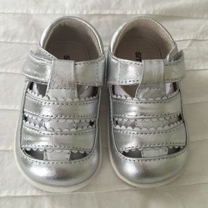 Brand New! See Kai Run silver baby shoes
