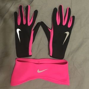 Nike gloves and headband