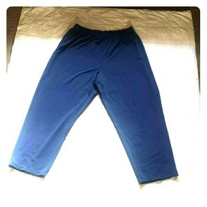 Susan Graver Liquid Knit Pants Blue - 1XP