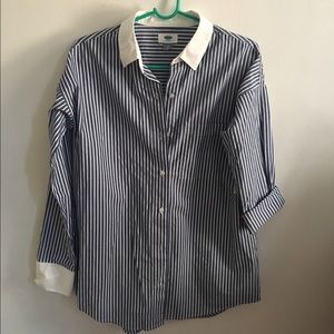 Old Navy Striped Dress Shirt - Boyfriend Fit