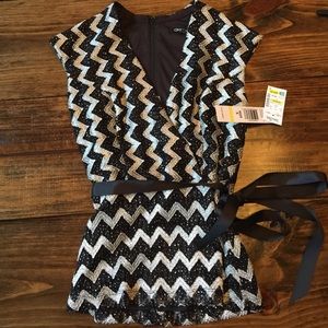 Onyx nite chevron print ladies top