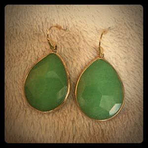 Stella and dot serenity stone jade earrings