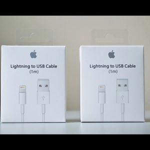 (2) NEW Apple iphone usb charging cables 3ft